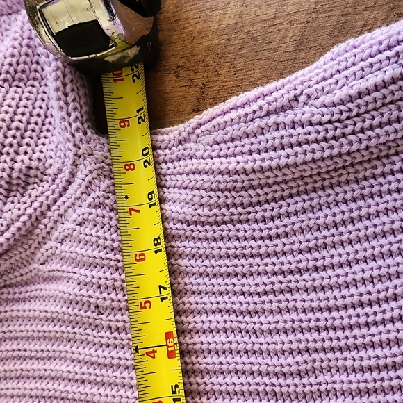 Free People Damsel Purple Bell Sleeve Sweater Size Medium - Picture 8 of 15